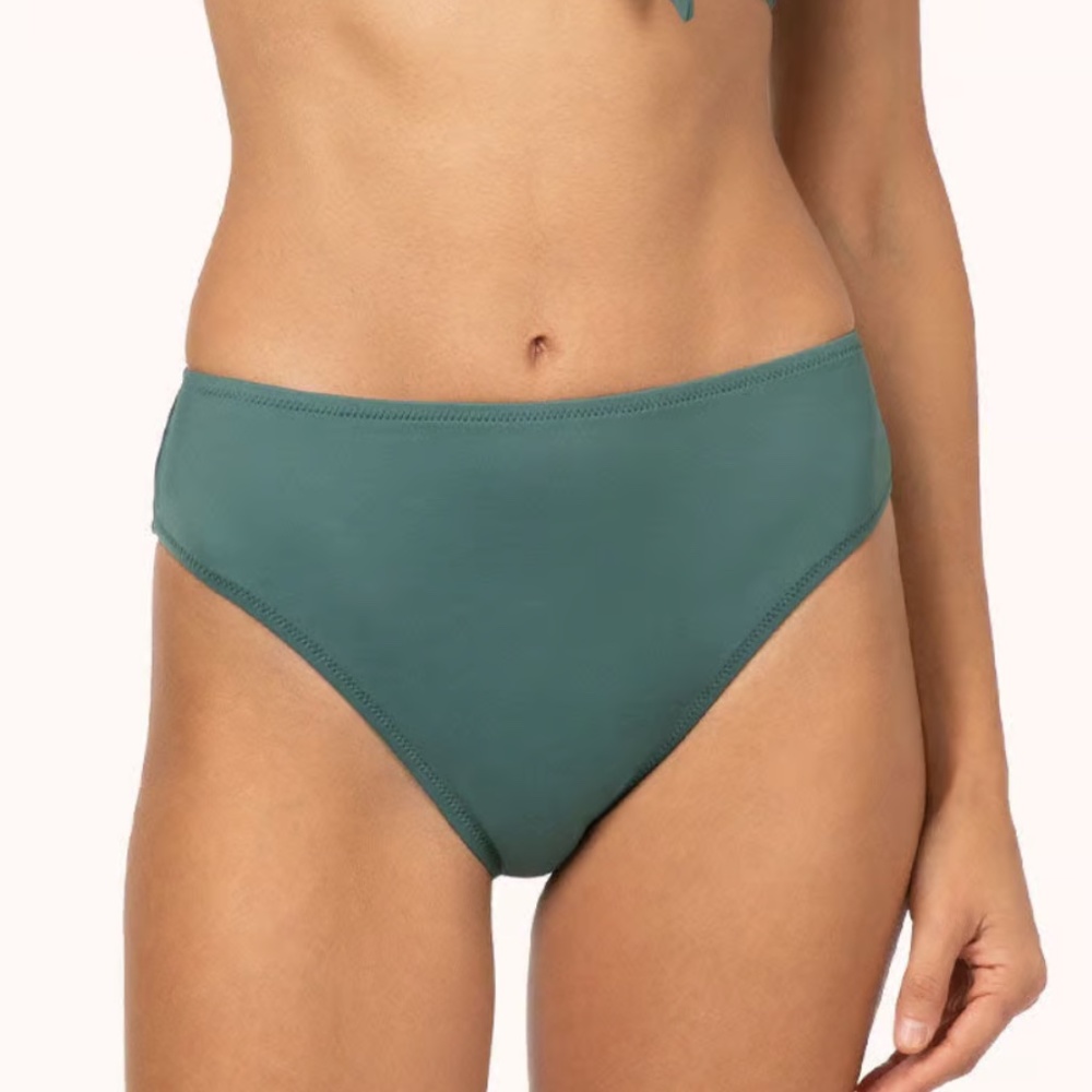 Lively The Swim High Waist Harbor Green Bikini Bottom NWT Size:Medium